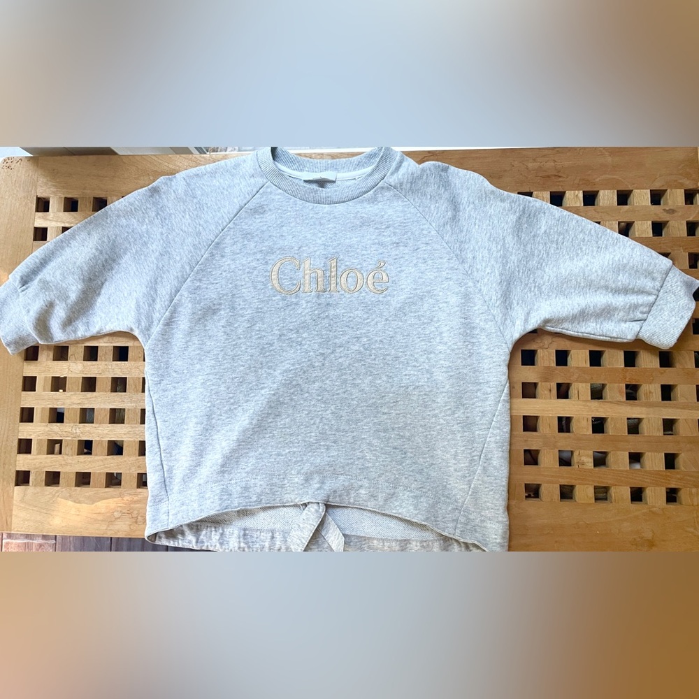 Chloe embroidered wordmark sweatshirt tee